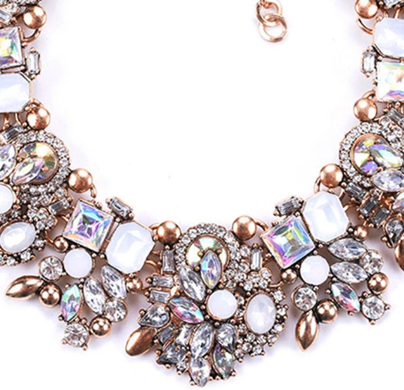 Zthread Bib Statement Necklace Colorful Glass Crystal Collar Choker Necklace for Women Fashion Accessories - Image 5